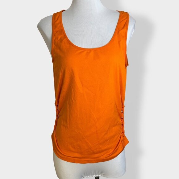 Fabletics‎ Orange Athletic Tank Tied Sides XL - Picture 1 of 4